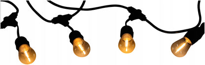 Sodo girlianda Šviesos grandinė 5m 5xE27 Komplektas su LED lemputėmis IP44