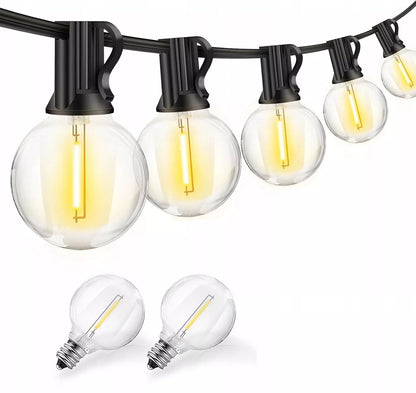 Lauko apšvietimo girlianda 20 m, 20 x 1 W LED lemputės, grandinėlė + 2