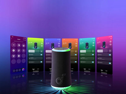 Bluetooth garsiakalbis Soundcore Glow 360 30W PartyCast 2.0 LED Juodas