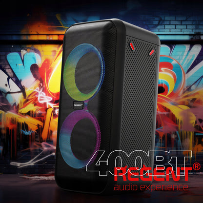 Nešiojamas Karaoke Partybox garsiakalbis Ferguson 400BT 60W FM BT USB AUX DSP