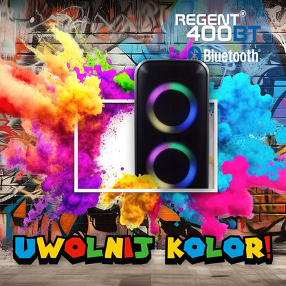 Nešiojamas Karaoke Partybox garsiakalbis Ferguson 400BT 60W FM BT USB AUX DSP