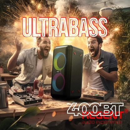 Nešiojamas Karaoke Partybox garsiakalbis Ferguson 400BT 60W FM BT USB AUX DSP