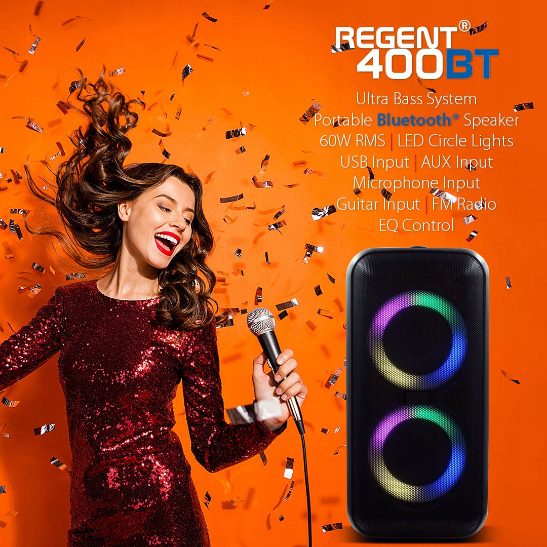 Nešiojamas Karaoke Partybox garsiakalbis Ferguson 400BT 60W FM BT USB AUX DSP