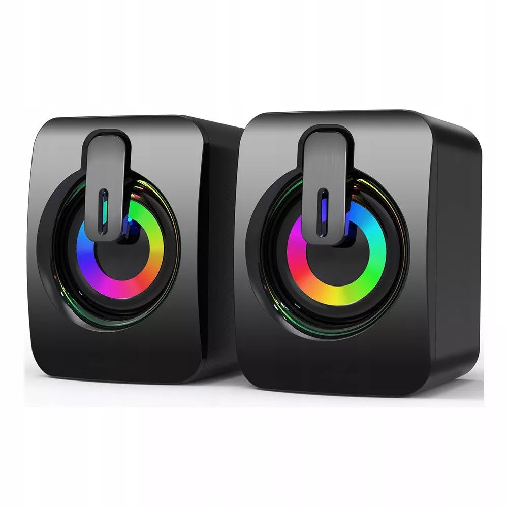 Kompiuterinės kolonėlės PC Sound Box RGB Stereofoninis Mikrofonas HIFI USB