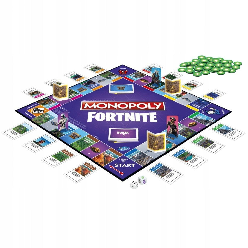Stalo žaidimas Hasbro Monopoly: Fortnite (Angliška, violetinė laida)