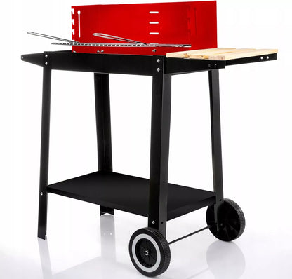 Šašlykinė / kepsninė – grotelių dydis 50x26,5 cm, su ratais ir lentynomis