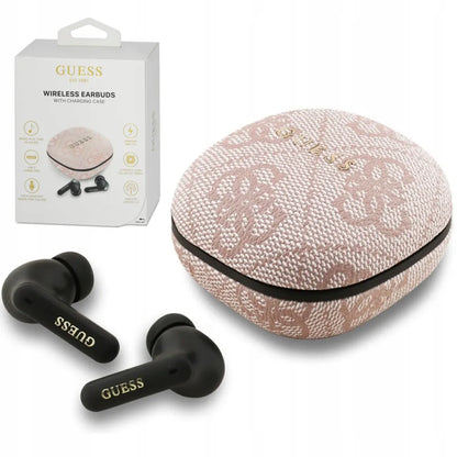 Originalios belaidės „Guess 4G“ „Bluetooth TWS“ ausinės su įkrovimo dėklu