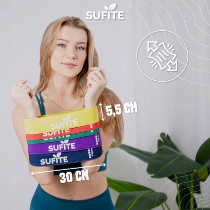 Rinkinys: 5 fitneso treniruočių juostos – viso kūno treniruotėms