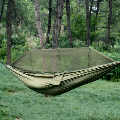 Hamakas dvigulis – turistinis ir kempingui - su moskitų tinklu, 260×140 cm