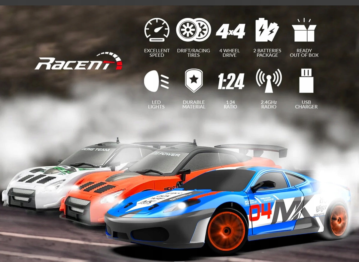 Driftinio automobilio modelis Blaze Racer 1/24 4WD 927OB2 - oranžinis HB Toys