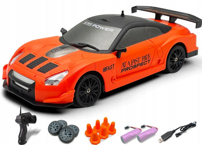 Driftinio automobilio modelis Blaze Racer 1/24 4WD 927OB2 - oranžinis HB Toys