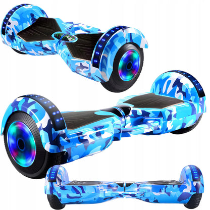 RETOO elektrinė riedlentė HOVERBOARD, 8 colių, LED, „Bluetooth“ garsiakalbis, mėlyna