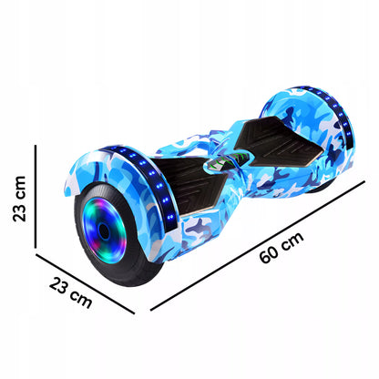 RETOO elektrinė riedlentė HOVERBOARD, 8 colių, LED, „Bluetooth“ garsiakalbis, mėlyna