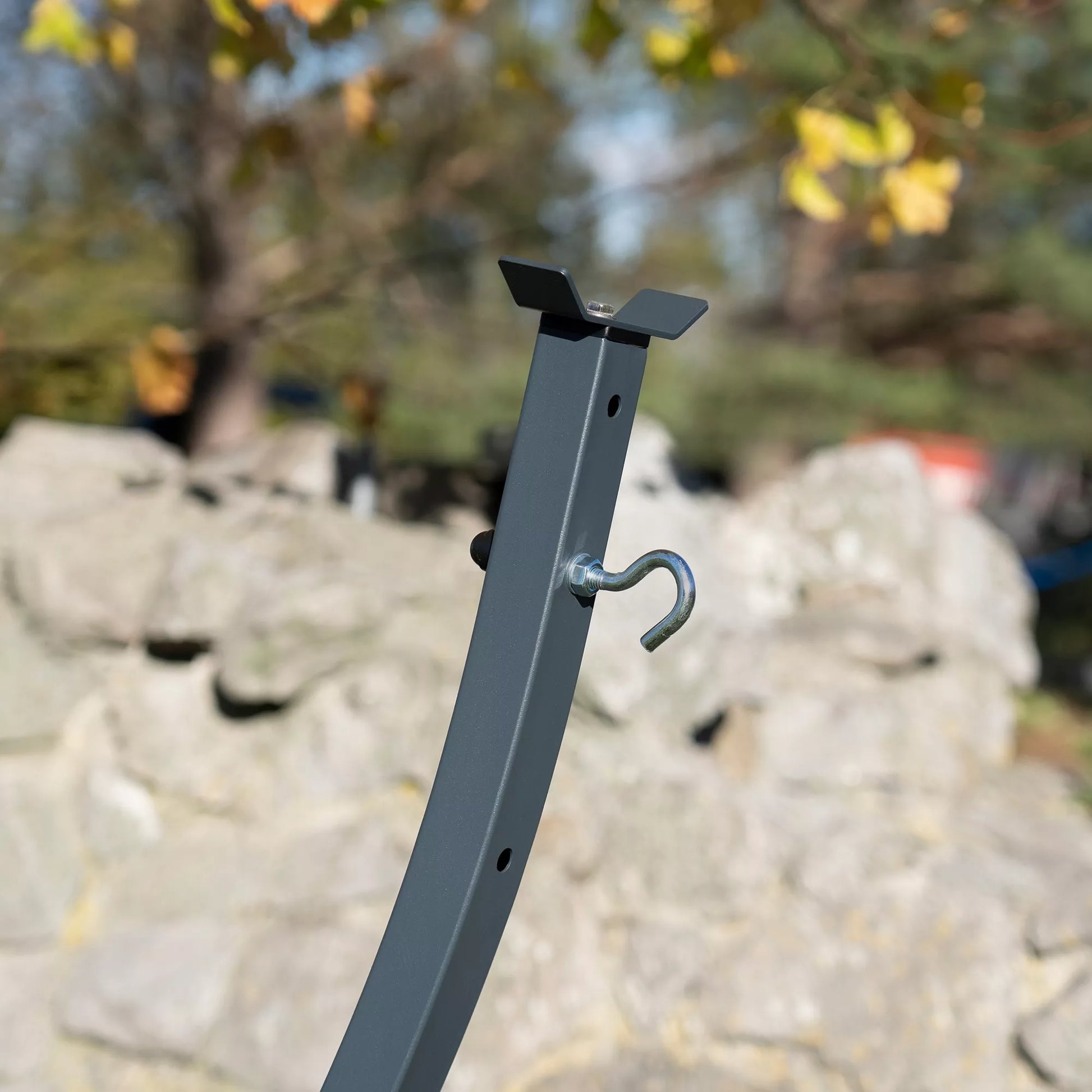 Vienvietis hamakas su plieniniu rėmu, klasikinis sodo hamakas POTENZA