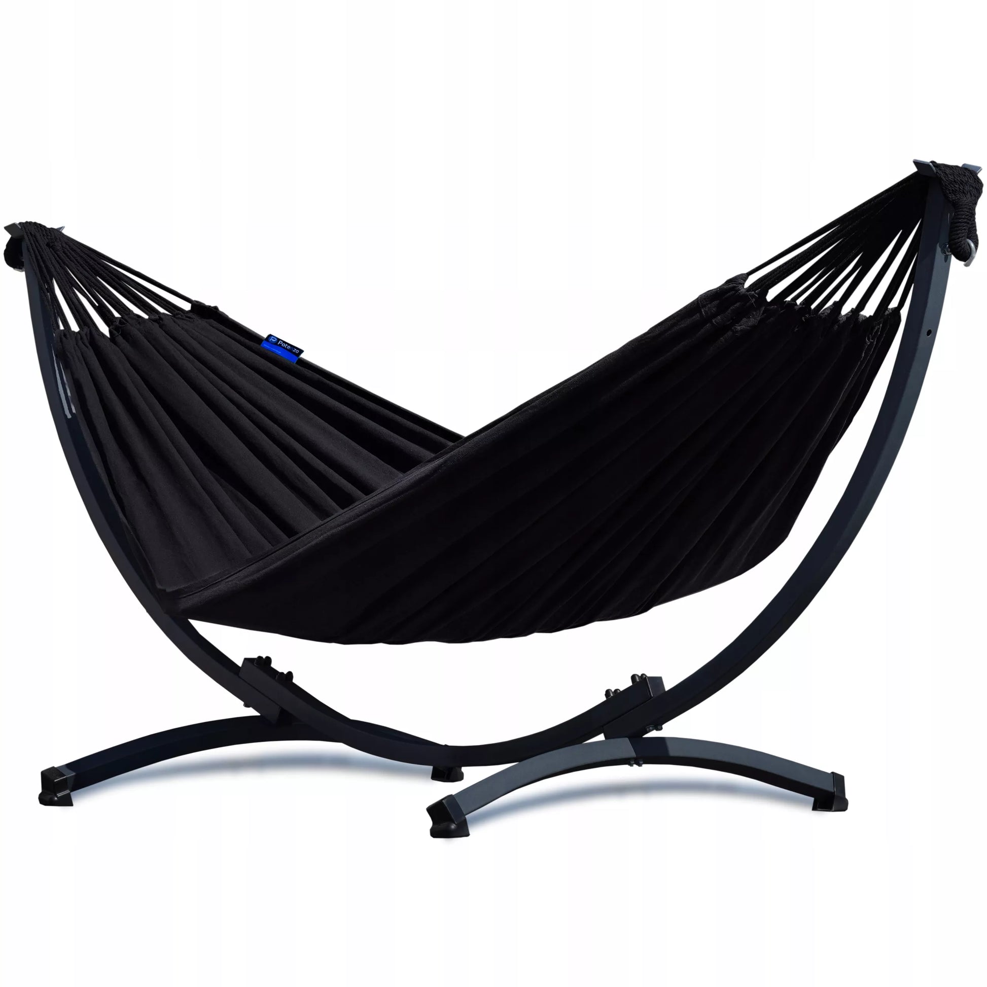 Vienvietis hamakas su plieniniu rėmu, klasikinis sodo hamakas POTENZA