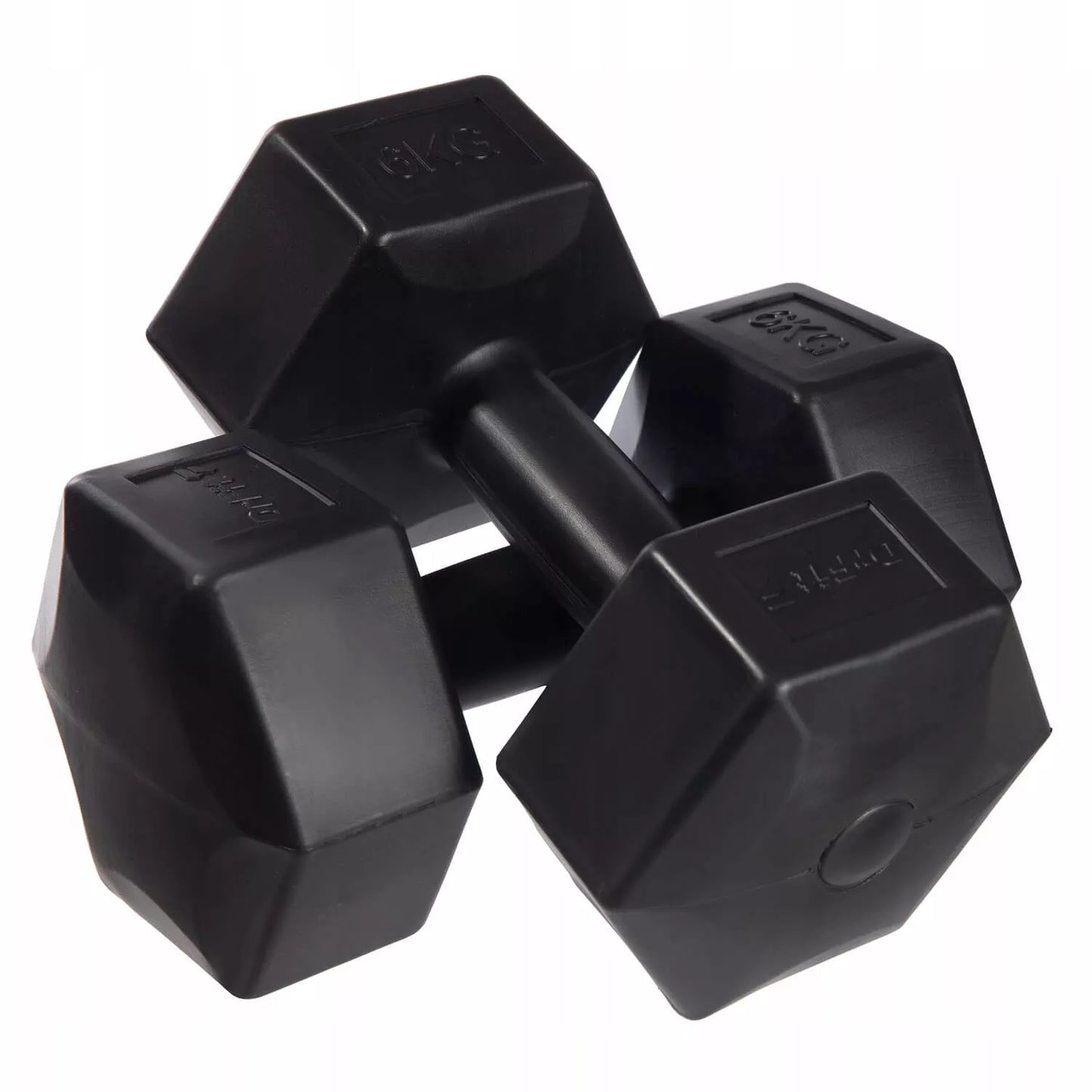 2 vnt. hanteliai Cardio Fitness Pilates – 6 kg, juodi, ilgaamžiai