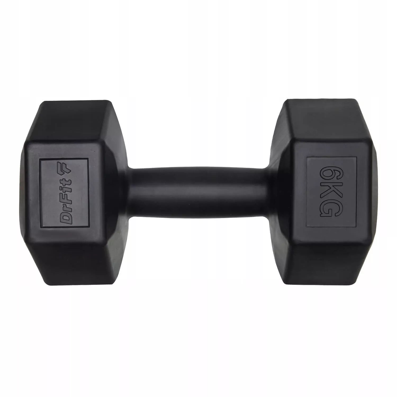 2 vnt. hanteliai Cardio Fitness Pilates – 6 kg, juodi, ilgaamžiai