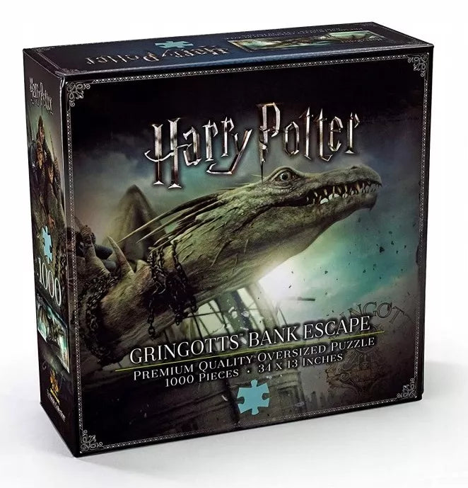 Harry Potter - Dėlionė 1000 detalių. Pabėgimas iš Gringotto banko.