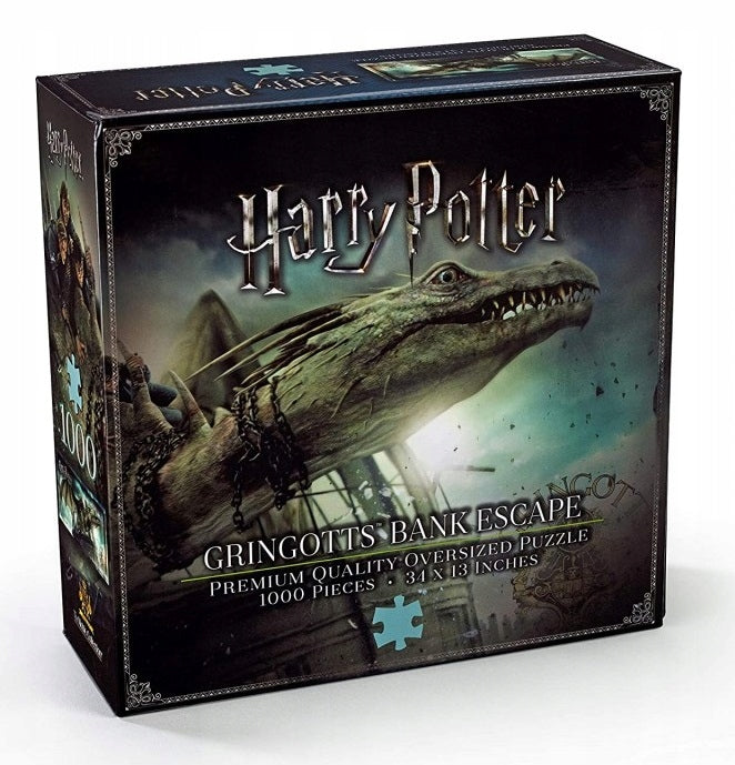 Harry Potter - Dėlionė 1000 detalių. Pabėgimas iš Gringotto banko.