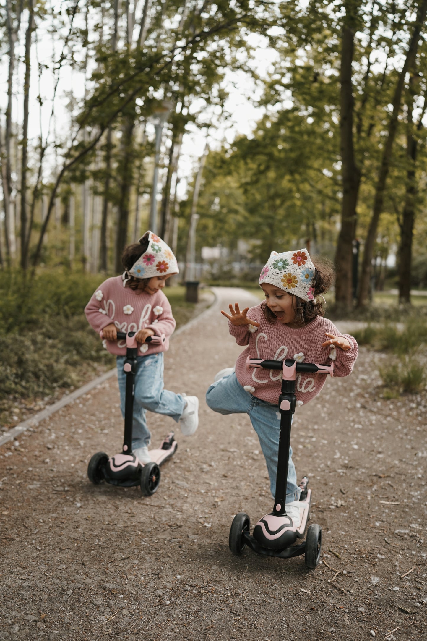 Flash 3in1 balansinis triratis riedis LED, reguliuojamas, 50 kg, vaikams