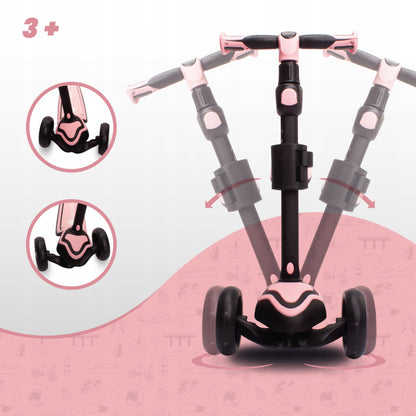 Flash 3in1 balansinis triratis riedis LED, reguliuojamas, 50 kg, vaikams