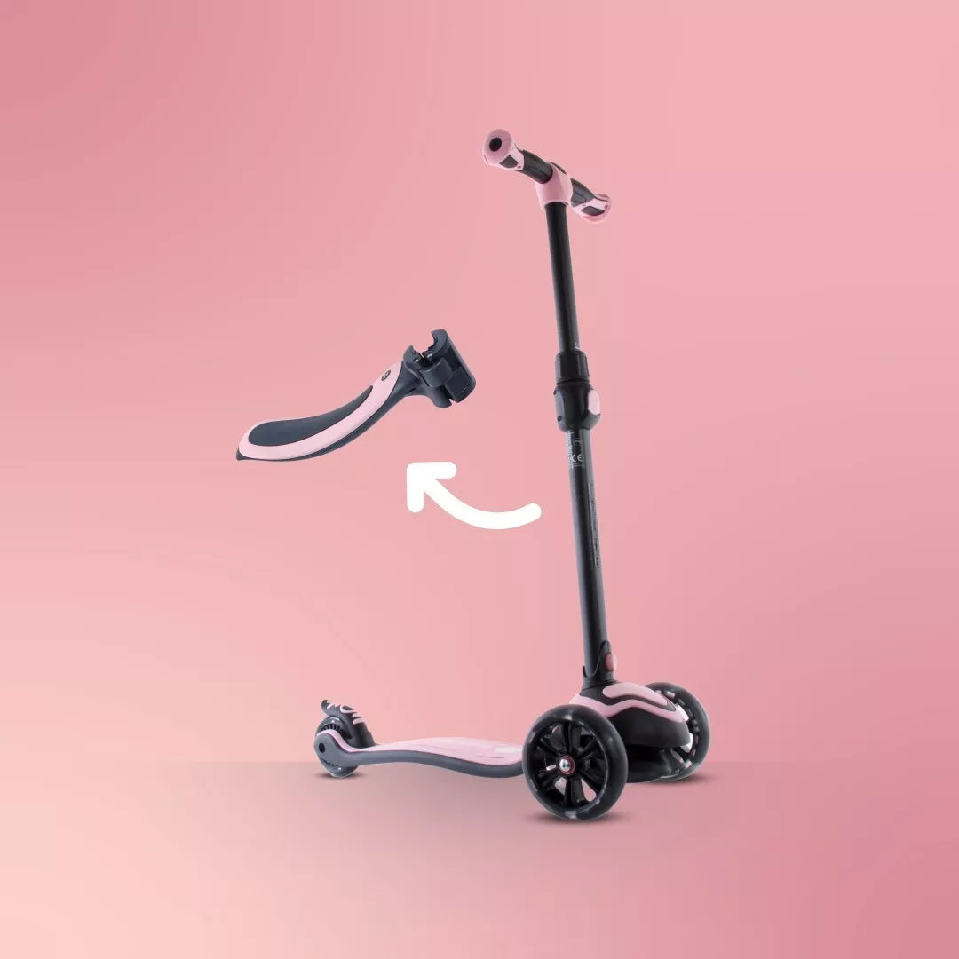Flash 3in1 balansinis triratis riedis LED, reguliuojamas, 50 kg, vaikams