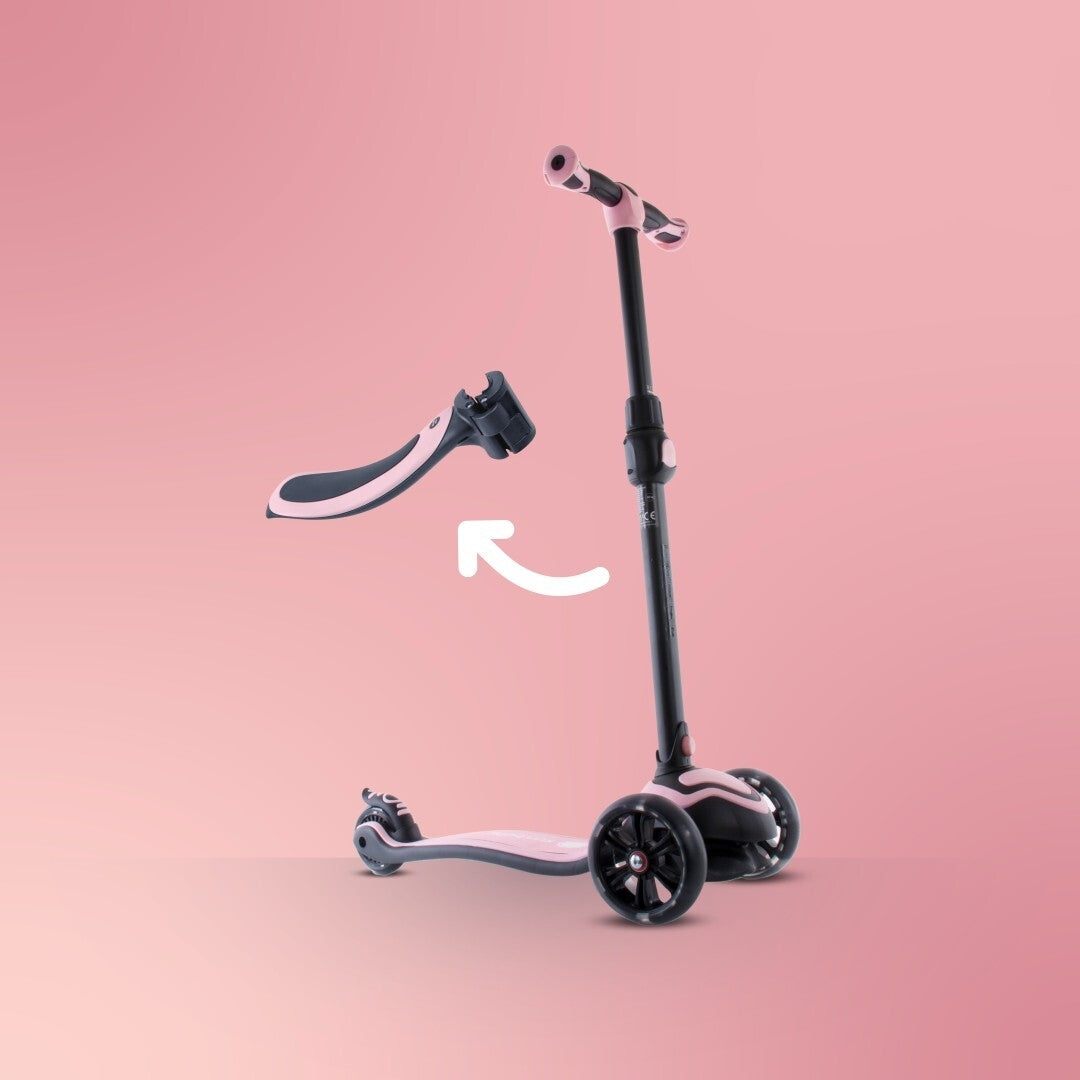 Flash 3in1 balansinis triratis riedis LED, reguliuojamas, 50 kg, vaikams