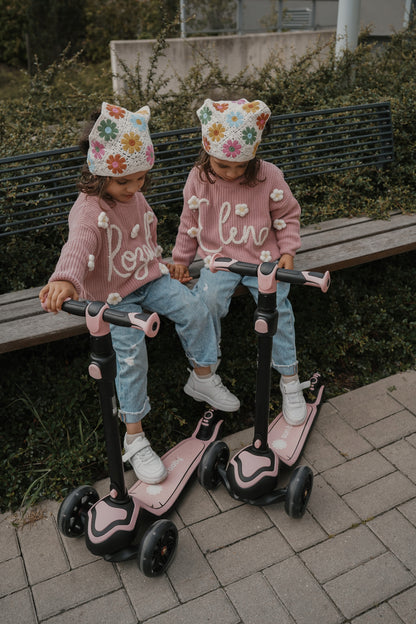 Flash 3in1 balansinis triratis riedis LED, reguliuojamas, 50 kg, vaikams