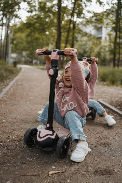 Flash 3in1 balansinis triratis riedis LED, reguliuojamas, 50 kg, vaikams