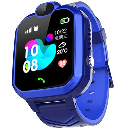Išmanusis laikrodis vaikams SMARTWATCH LBS telefonas IP67 SOS mėlynas