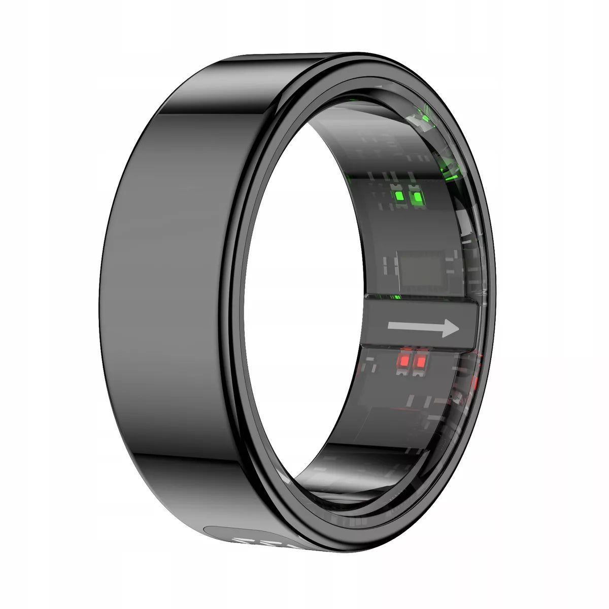 Išmanusis „Smart Ring“ žiedas su LED ekranu, 5ATM, juodas, dydis 9 / 20