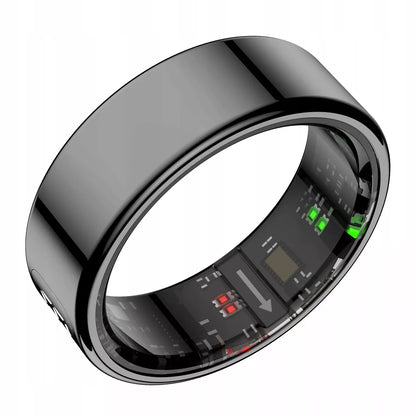 Išmanusis „Smart Ring“ žiedas su LED ekranu, 5ATM, juodas, dydis 9 / 20