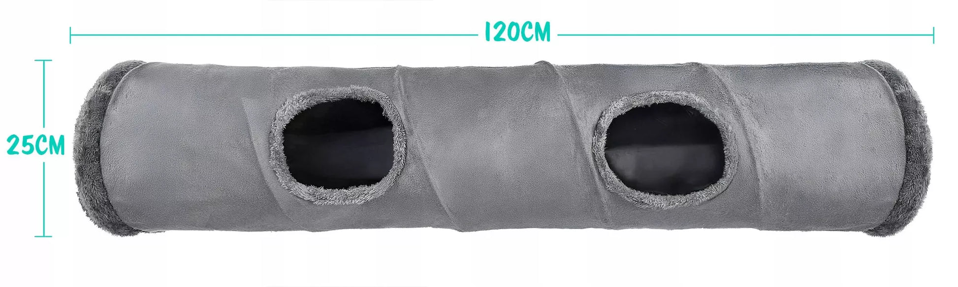 INTERAKTYVUS TUNELIS KACIUI 2in1, žaislas ir jaukus namelis 120cm + kamuoliukas