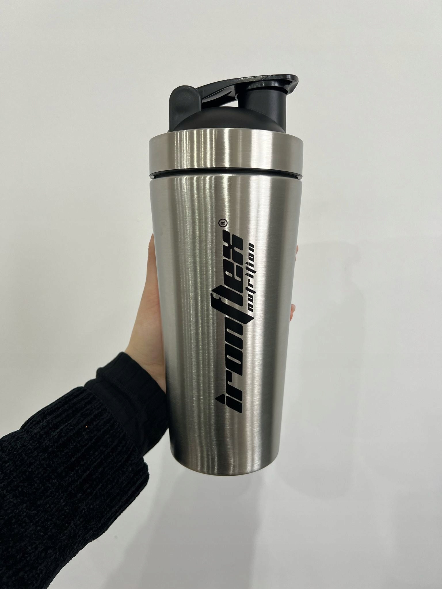 IRONFLEX Plieninis purtyklis 750ml, sandarus, maisto papildams sporto salei