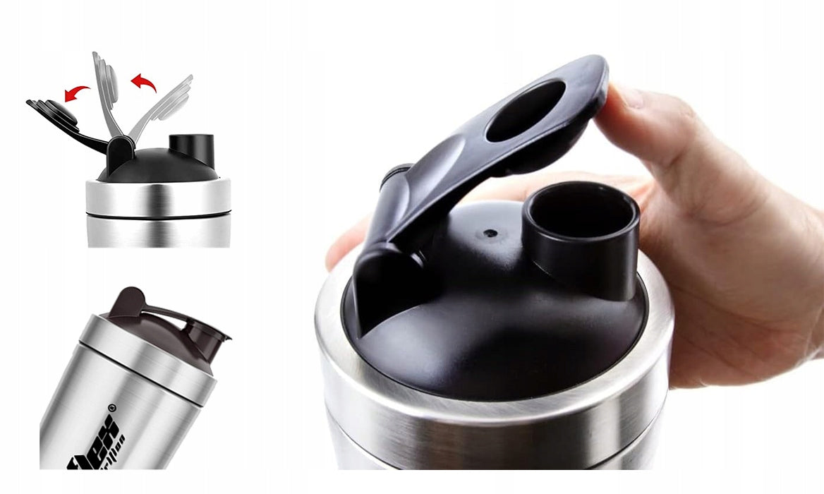 IRONFLEX Plieninis purtyklis 750ml, sandarus, maisto papildams sporto salei