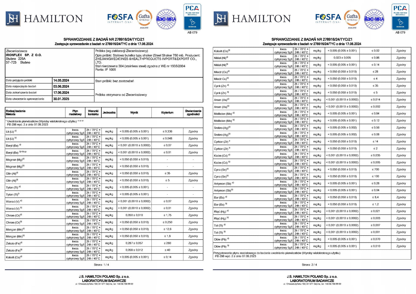 IRONFLEX Plieninis purtyklis 750ml, sandarus, maisto papildams sporto salei