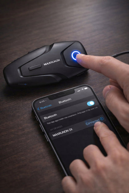 Motociklininkų Interkomas Bluetooth 5.3 su ANC – Ryšio Atstumas 500 M, Veikimas Iki 100 Km/h, 2 Vartotojams, IPX5 Apsauga nuo Vandens