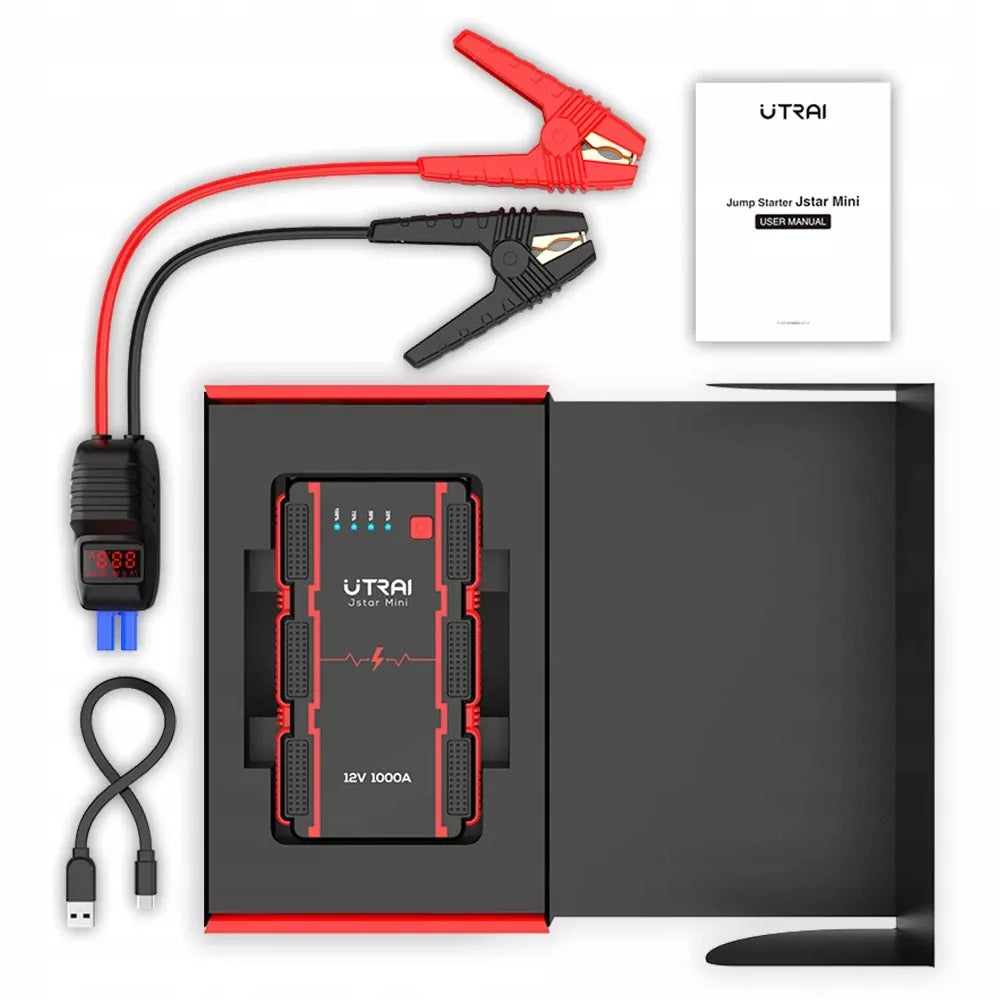 Jump Starter Powerbank 12V 1000A – galingas mini starteris