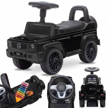 Stumblinukas Stumiamas Vaikščiukas vaikams Mercedes Benz G Stumdukas Daiktadėžė garsas