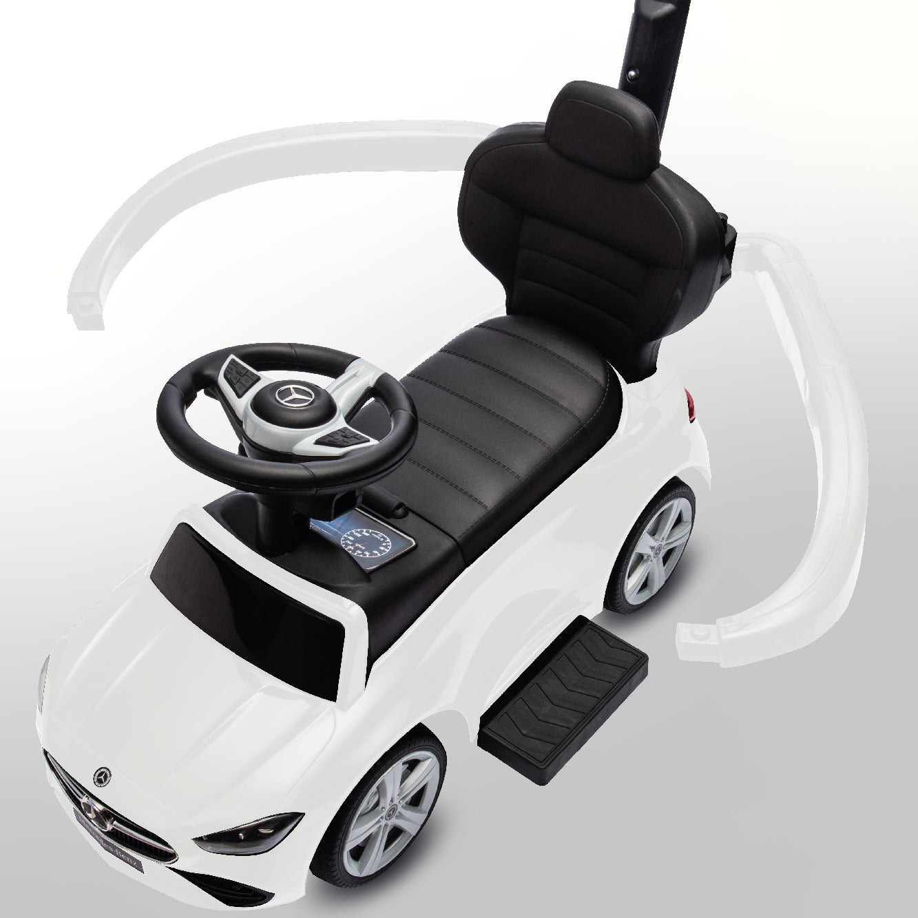 Stumbleras, stumdukas, vaikštynė vaikams Mercedes C-Class, stumdukas, daiktadėžė, pakojis