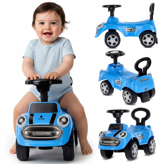 Keliamoji mašinėlė berniukui, automobilis, stumdukas, garsas, atlošas GO GO