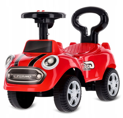 Vaikiškas paspiriama automobilis "GO GO", skirtas metukų proga automobilis-stūmikas su garsu ir atlošu