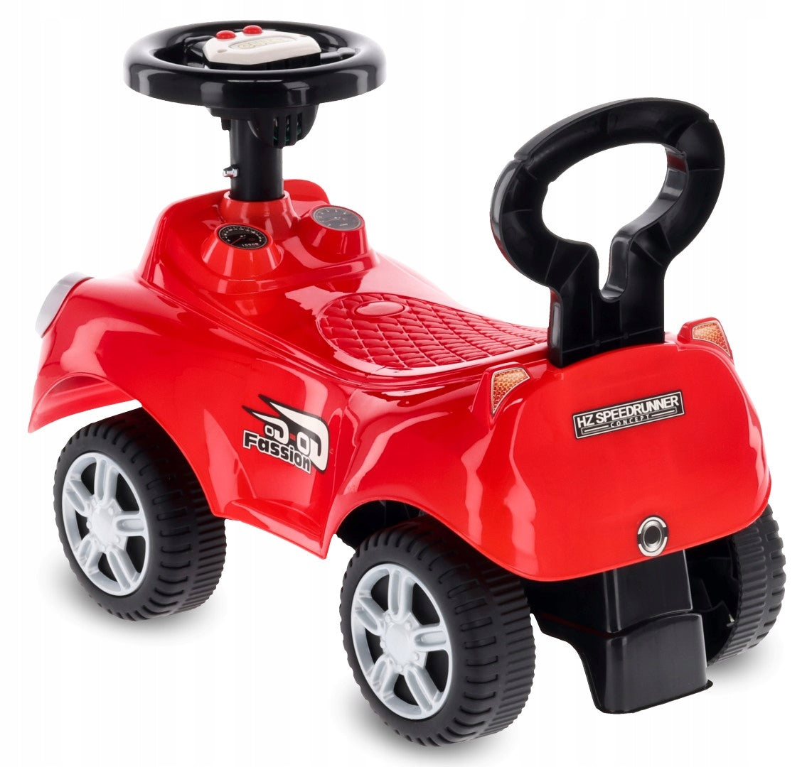 Vaikiškas paspiriama automobilis "GO GO", skirtas metukų proga automobilis-stūmikas su garsu ir atlošu