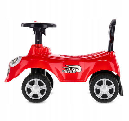 Vaikiškas paspiriama automobilis "GO GO", skirtas metukų proga automobilis-stūmikas su garsu ir atlošu