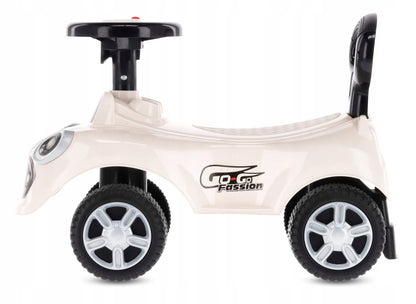 Vaikiškas paspiriama automobilis "GO GO", skirtas metukų proga automobilis-stūmikas su garsu ir atlošu