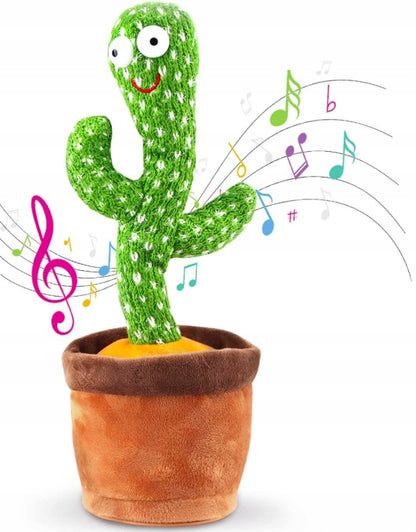 Dainuojantis, šokantis, kartojantis, kalbantis kaktusas su USB, LED, linksmas vaikams