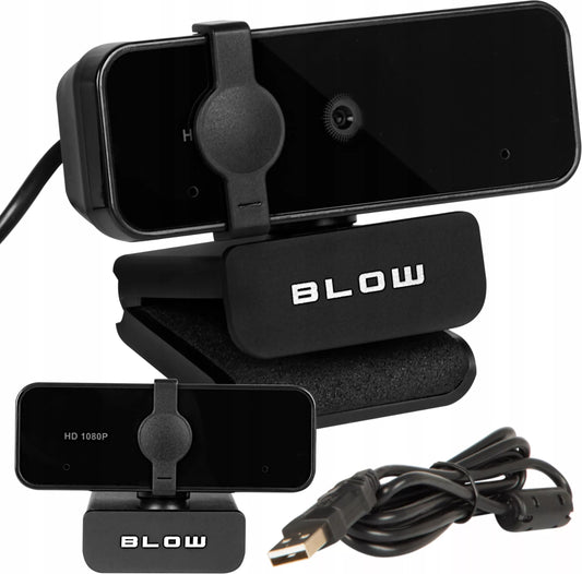 Interneto kameros kamerka su mikrofonu, privatumo dangteliu, Full HD 1080p