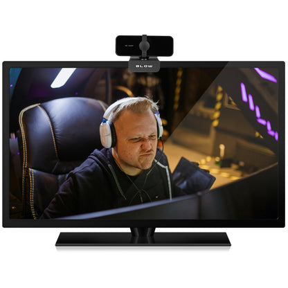 Interneto kameros kamerka su mikrofonu, privatumo dangteliu, Full HD 1080p