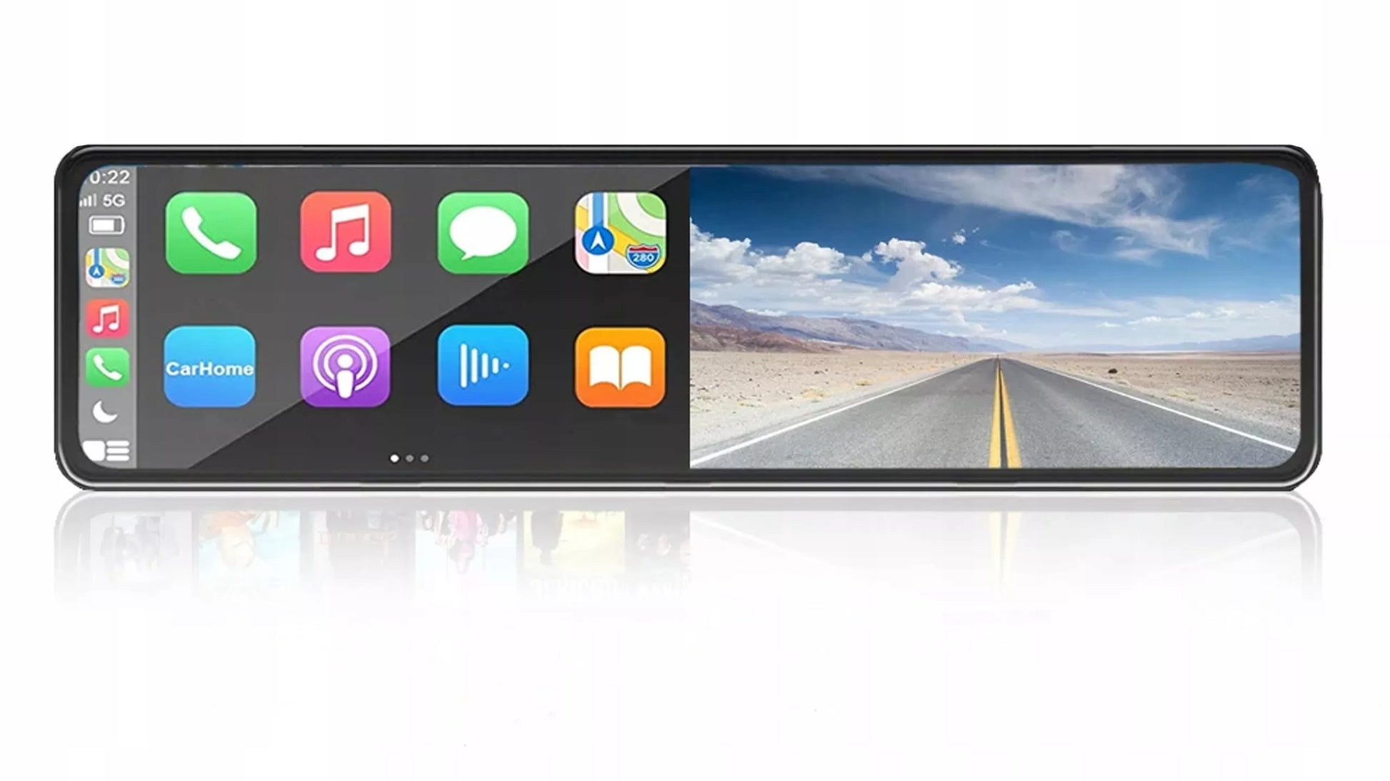 Automobilinė kamera 4K veidrodinis registratorius galinio vaizdo kameraANDROID CARPLAY