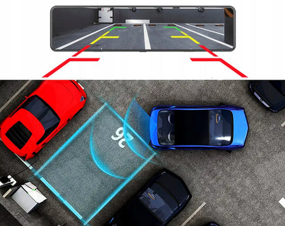 Automobilinė kamera 4K veidrodinis registratorius galinio vaizdo kameraANDROID CARPLAY